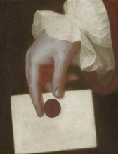 Копия картины "a hand holding a letter" художника "ромни джордж"