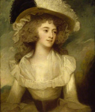 Копия картины "sarah ley, mrs richard tickell (1770–after 1817)" художника "ромни джордж"