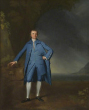 Репродукция картины "captain robert banks (b.1734)" художника "ромни джордж"