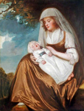 Копия картины "mrs mary oliver (1763–1845)" художника "ромни джордж"
