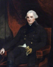 Картина "sir henry bayly (1744–1812), 3rd bt, 9th baron paget, later 1st earl of uxbridge of the second creation, holding copper ore from the mona mine" художника "ромни джордж"