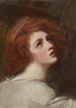 Репродукция картины "emma hart (1765–1815), as miranda" художника "ромни джордж"