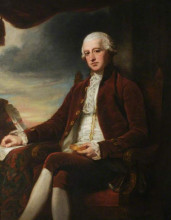 Репродукция картины "charles jenkinson (1727–1808), 1st lord hawkesbury (1780), afterwards created 1st earl of liverpool (1796)" художника "ромни джордж"