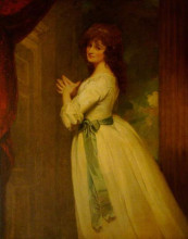 Репродукция картины "dorothea bland (1762–1816), &#39;mrs jordan&#39;, as &#39;peggy&#39; in &#39;the country girl&#39;" художника "ромни джордж"