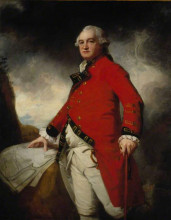 Картина "major-general james stuart (c.1735–1793), commander-in-chief in madras" художника "ромни джордж"