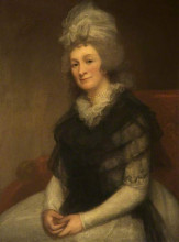Картина "lady henrietta cavendish-bentinck (1737–1827), countess of stamford" художника "ромни джордж"
