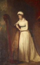 Репродукция картины "lady louisa theodosia hervey (1767–1821), countess of liverpool" художника "ромни джордж"