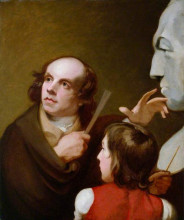 Картина "john flaxman; thomas alphonso hayley" художника "ромни джордж"