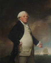 Картина "admiral sir hyde parker (1714–1782), 5th bt" художника "ромни джордж"
