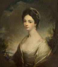 Репродукция картины "betsy hodges (d.1772), second wife of philip champion de crespigny" художника "ромни джордж"