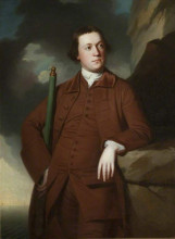 Репродукция картины "abraham rawlinson (1738–1803), mp, of ellel hall, near lancaster" художника "ромни джордж"