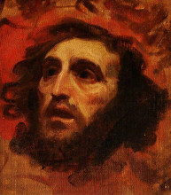 Репродукция картины "head of an apostle" художника "ромни джордж"
