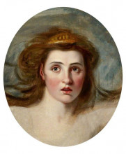 Репродукция картины "lady emma hamilton (1761–1815) as cassandra" художника "ромни джордж"