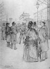 Репродукция картины "at the brandenburg gate" художника "аллерс кристиан вильгельм"