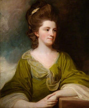 Репродукция картины "mrs william marwood, n&#233;e mary goulston (1743–1807), wife of william marwood of busby, near stokesley, yorkshire" художника "ромни джордж"