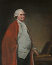 Репродукция картины "sir noah thomas (1720–1792), alumnus of st john&#39;s college, fellow of the royal college of physicians (1757)" художника "ромни джордж"