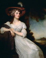 Копия картины "the honourable rebecca clive (1760–1795), mrs john robinson" художника "ромни джордж"