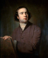 Репродукция картины "thomas barrow (1749–c.1778), portrait painter" художника "ромни джордж"