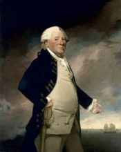 Репродукция картины "vice-admiral sir hyde parker (1714–1782)" художника "ромни джордж"