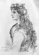 Копия картины "portrait of amanda lindner" художника "аллерс кристиан вильгельм"