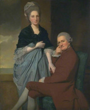 Репродукция картины "mr and mrs william lindow" художника "ромни джордж"