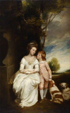 Копия картины "anne, countess of albemarle, and her son" художника "ромни джордж"