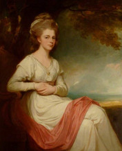 Копия картины "the honourable anne louisa bertie (1747–1841), lady stuart" художника "ромни джордж"