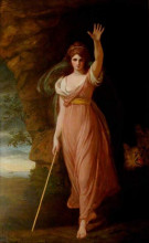 Картина "emma hart (c.1765–1815), lady hamilton, as circe" художника "ромни джордж"