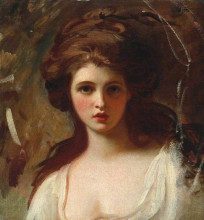 Картина "lady hamilton as circe" художника "ромни джордж"