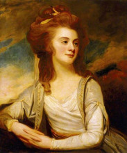 Копия картины "jemima yorke (1763–1804), mrs reginald pole-carew" художника "ромни джордж"