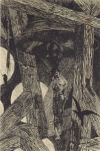 Картина "the hanged man at the bell illustration for the legend of thyl ulenspiegel and lamme goedzak by charles de coster" художника "ропс фелисьен"