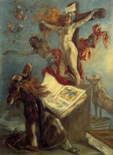 Копия картины "the temptation of st. anthony" художника "ропс фелисьен"