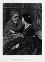 Репродукция картины "a gentleman and a lady (aurelien scholl and marie colombier)" художника "ропс фелисьен"