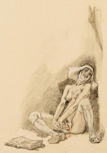 Копия картины "st. therese" художника "ропс фелисьен"