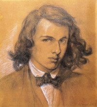 Картина "self-portrait" художника "россетти данте габриэль"