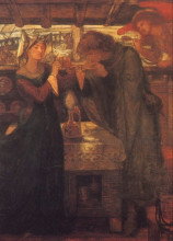 Картина "tristram and isolde drinking the love potion" художника "россетти данте габриэль"