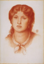 Репродукция картины "fanny cornforth" художника "россетти данте габриэль"