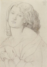 Копия картины "portrait of fanny cornforth" художника "россетти данте габриэль"