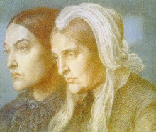 Копия картины "portrait of the artist`s sister christina and mother frances" художника "россетти данте габриэль"