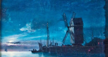 Копия картины "night view" художника "алтамурас иоаннис"