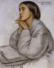 Репродукция картины "christina rossetti" художника "россетти данте габриэль"