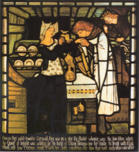 Репродукция картины "sir tristram and la belle" художника "россетти данте габриэль"