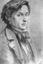 Репродукция картины "portrait of ford madox brown" художника "россетти данте габриэль"