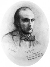 Картина "portrait of william rossetti (orange)" художника "россетти данте габриэль"