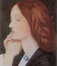 Картина "portrait of elizabeth siddal" художника "россетти данте габриэль"