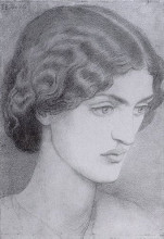 Копия картины "jane morris" художника "россетти данте габриэль"