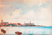 Копия картины "port of elsinore" художника "алтамурас иоаннис"