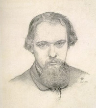 Репродукция картины "self-portrait" художника "россетти данте габриэль"