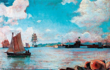 Репродукция картины "view of the sea" художника "алтамурас иоаннис"