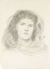 Копия картины "the beloved study (the bride study)" художника "россетти данте габриэль"